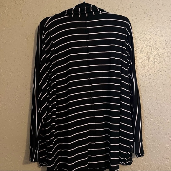 Free People Can’t Fool Me Striped Long Sleeve Open Front Top Large - Picture 4 of 5